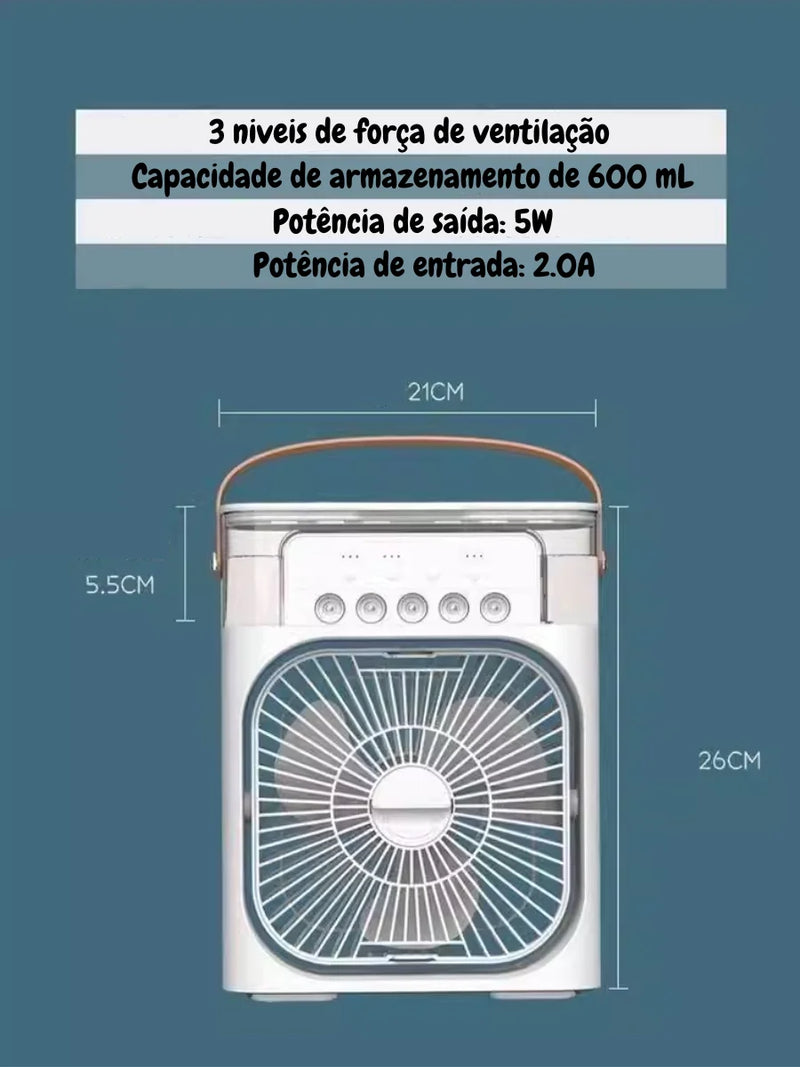 Ventilador Ar-Condicionado Portátil: Conforto Refrescante Sem Limites! - FlameShop