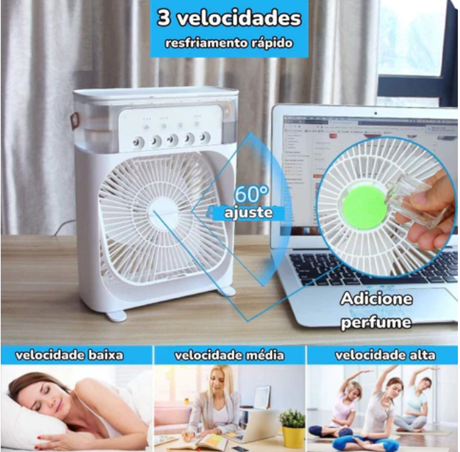 Ventilador Ar-Condicionado Portátil: Conforto Refrescante Sem Limites! - FlameShop