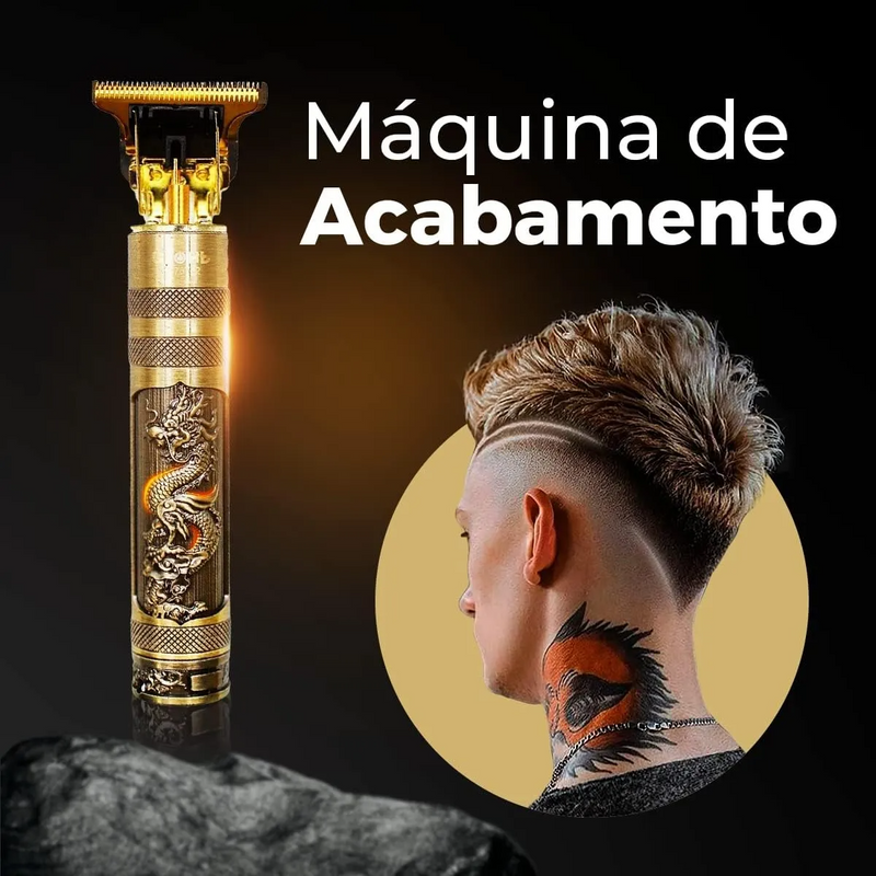 Máquina de Barbear Dragão Dourada: Domine seu estilo com Elegância e Precisão - FlameShop