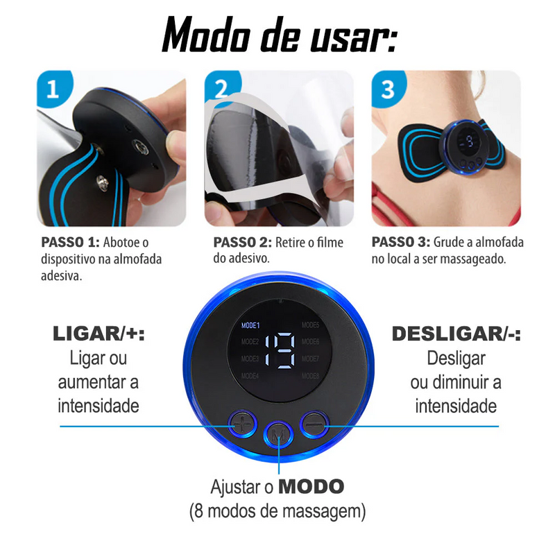 Mini Massageador: Conforto ao Alcance das Suas Mãos!