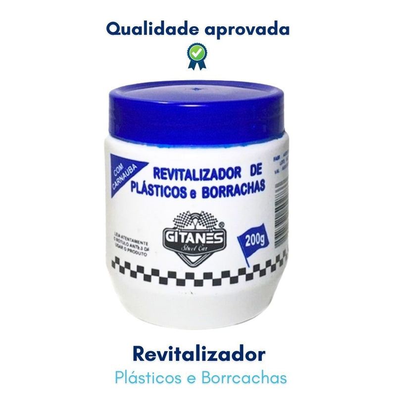 Revitalizador de Plástico Parachoque Carro Moto Automotivo Borracha 200G - FlameShop