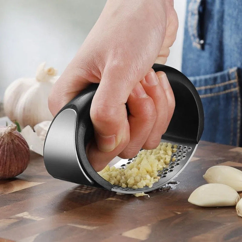 Espremedor Amassador Triturador De Alho Inox Manual Cozinha Garlic Press - FlameShop