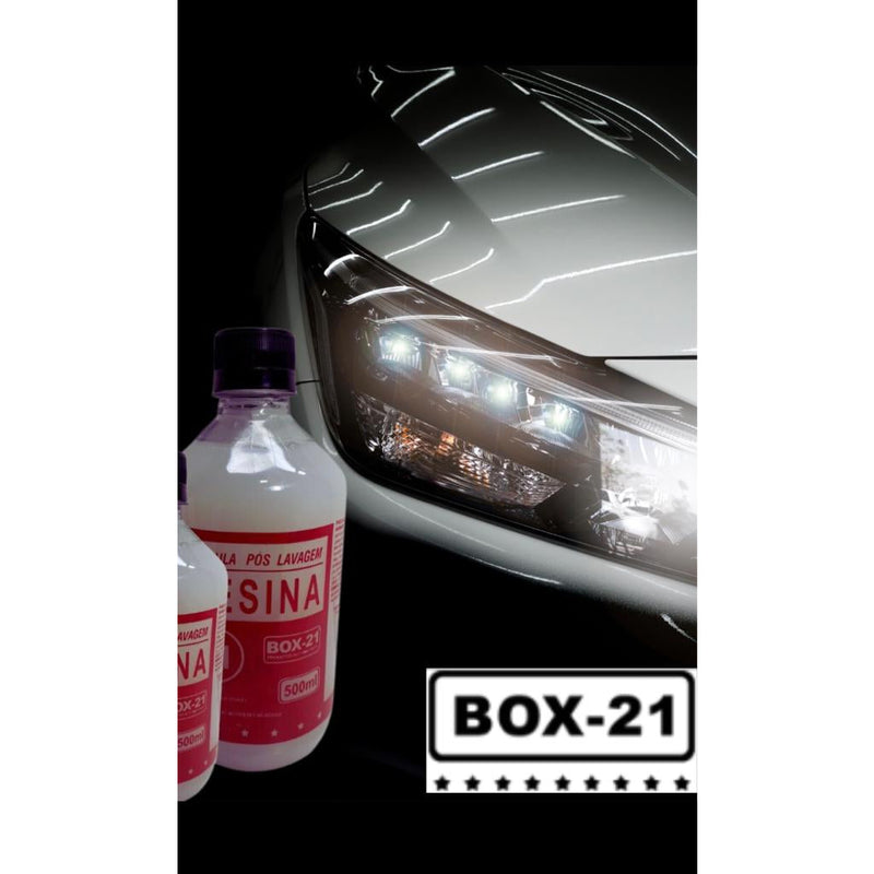 Kit 2 Resina Auto Brilho Pintura Carro Efeito Teflon 500ml - FlameShop