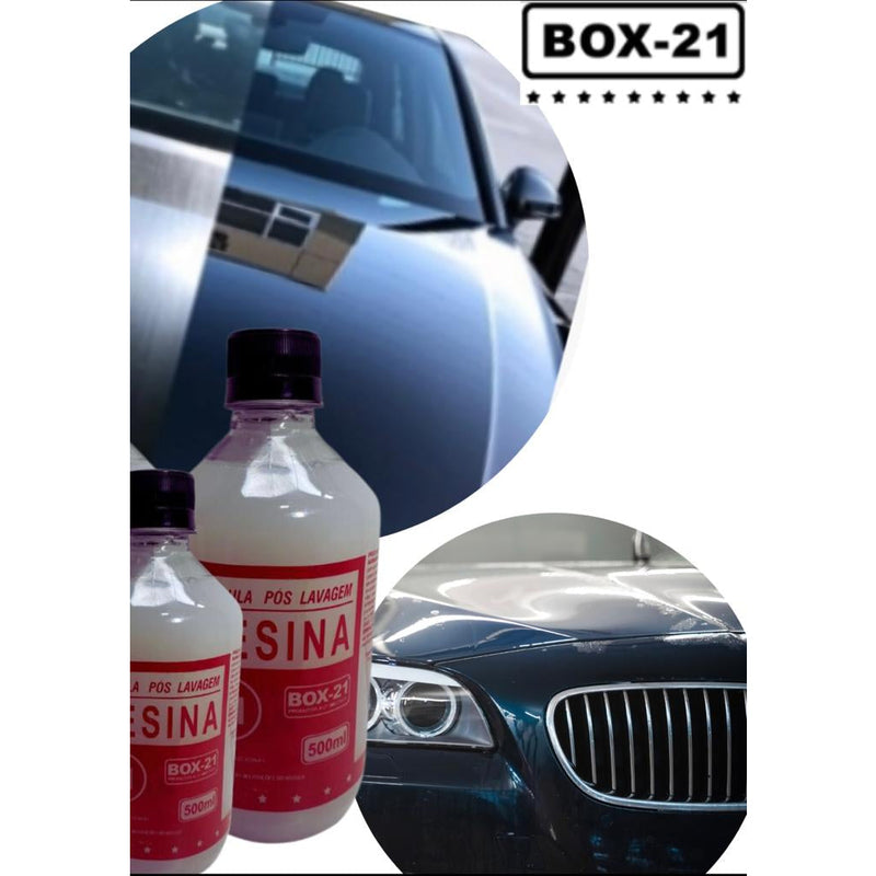 Kit 2 Resina Auto Brilho Pintura Carro Efeito Teflon 500ml - FlameShop