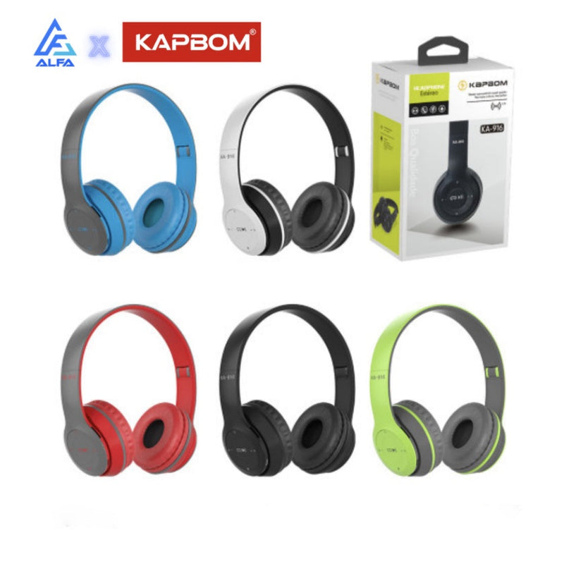 Fone P47 Headphone Sem Fio Estéreo Redução de Ruídos Bluetooth 5.0 Universal - FlameShop