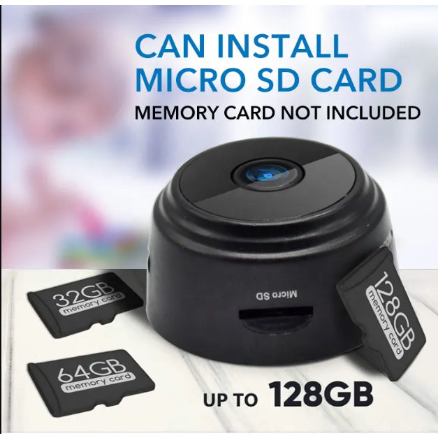 Mini Câmera De Segurança Wifi 1080p Hd Sem Fio Recarregavel Movimento Noturna - FlameShop