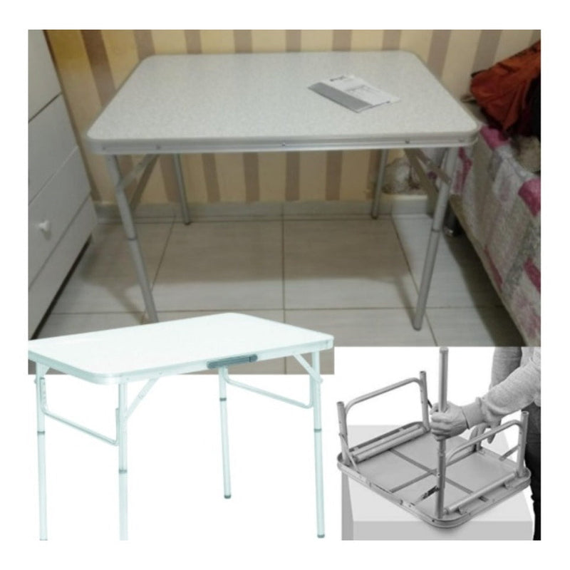 Mesa Dobravel Portatil Maleta Com Alça Camping Praia 90x60cm - FlameShop