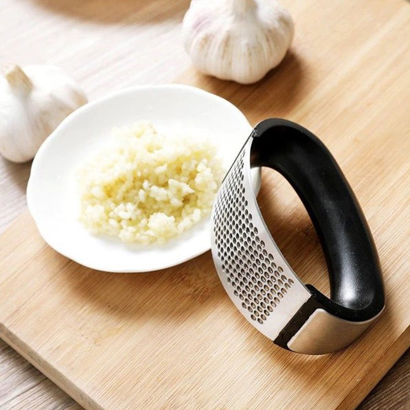 Espremedor Amassador Triturador De Alho Inox Manual Cozinha Garlic Press - FlameShop