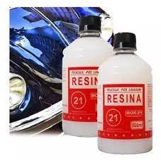 Kit 2 Resina Auto Brilho Pintura Carro Efeito Teflon 500ml - FlameShop