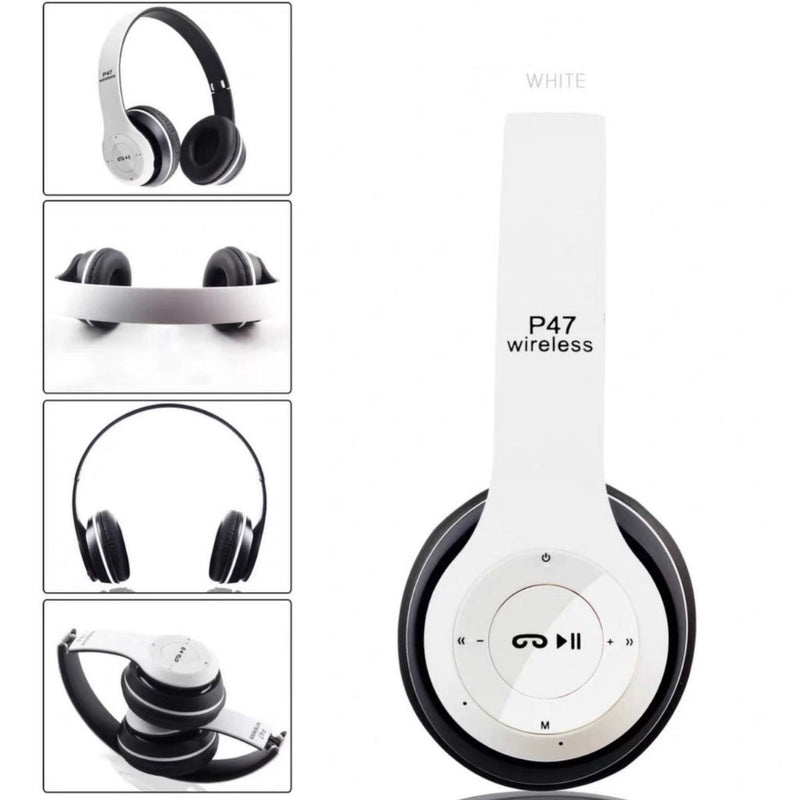 Fone P47 Headphone Sem Fio Estéreo Redução de Ruídos Bluetooth 5.0 Universal - FlameShop