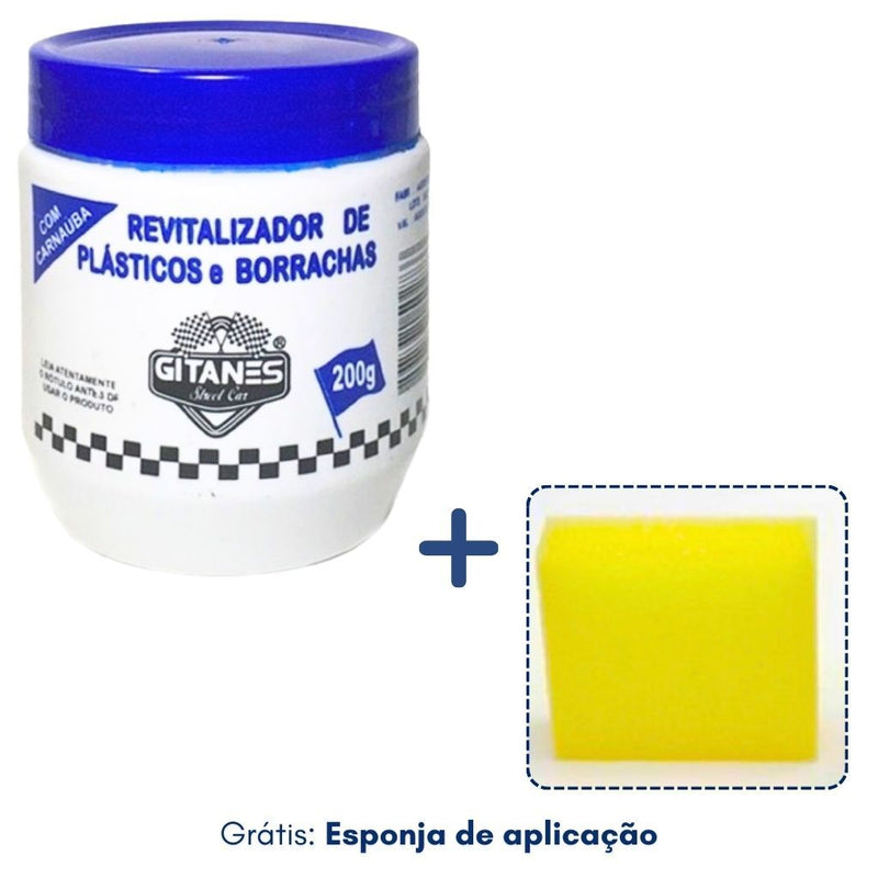 Revitalizador de Plástico Parachoque Carro Moto Automotivo Borracha 200G - FlameShop