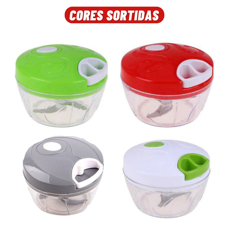 Mini Processador Manual de Alimentos Triturador 3 Lâminas 500ml Grande 200ml - FlameShop