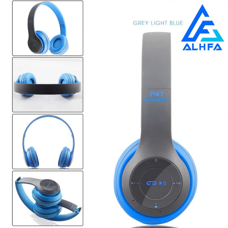 Fone P47 Headphone Sem Fio Estéreo Redução de Ruídos Bluetooth 5.0 Universal - FlameShop