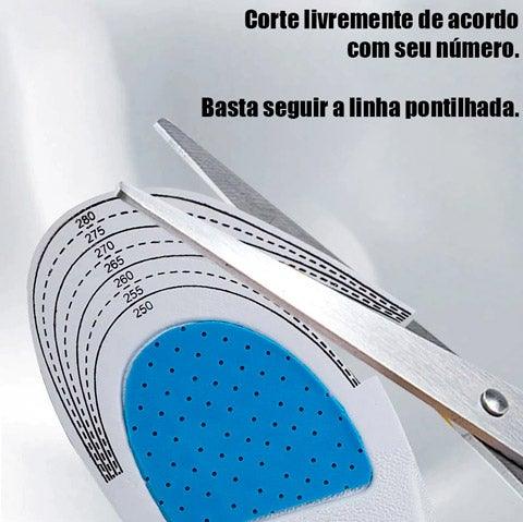 Palmilha Ortopédica de Silicone para Fascite Plantar e Esporão de Calcâneo - Foot Care - FlameShop