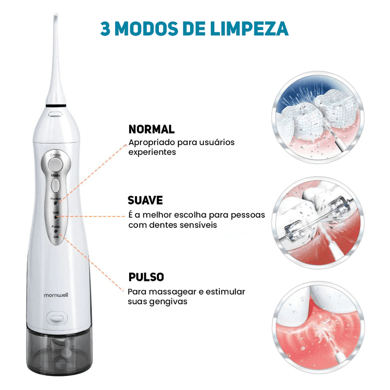 Irrigador Dental Deep Cleaning USB Recarregável - FlameShop