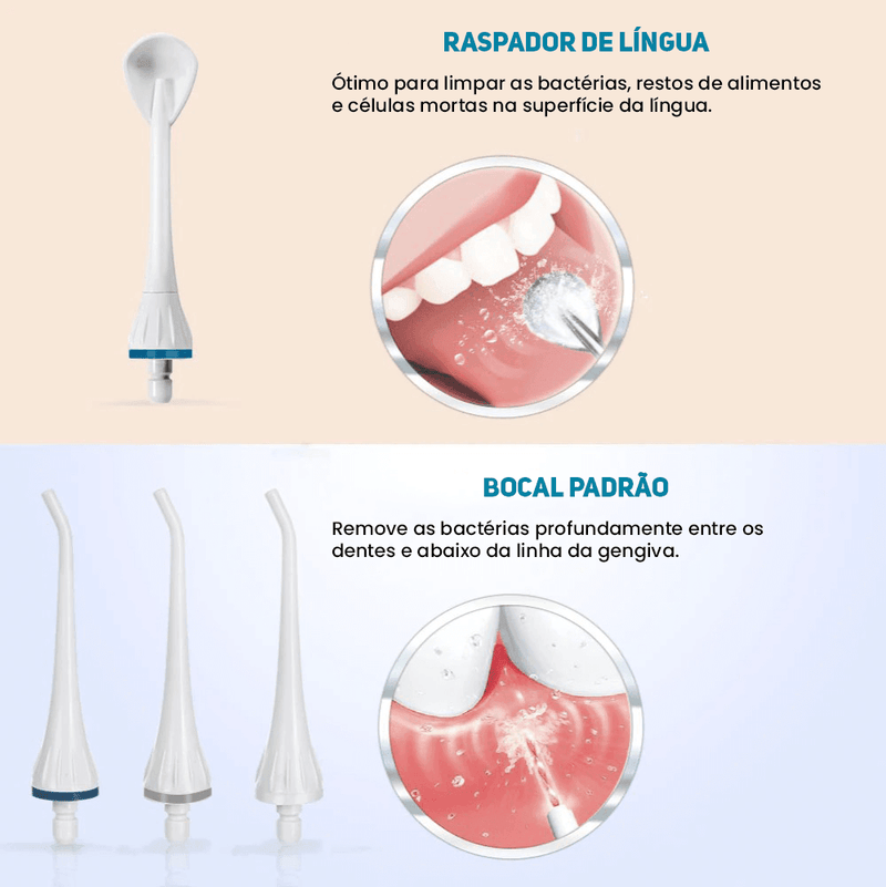 Irrigador Dental Deep Cleaning USB Recarregável - FlameShop