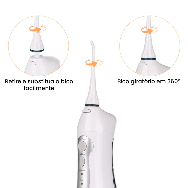 Irrigador Dental Deep Cleaning USB Recarregável - FlameShop