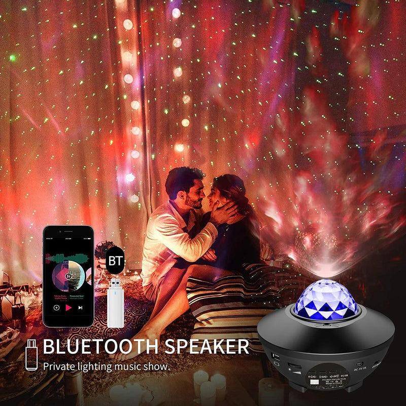 Projetor Galaxy™ e Caixa de Som Bluetooth - FlameShop