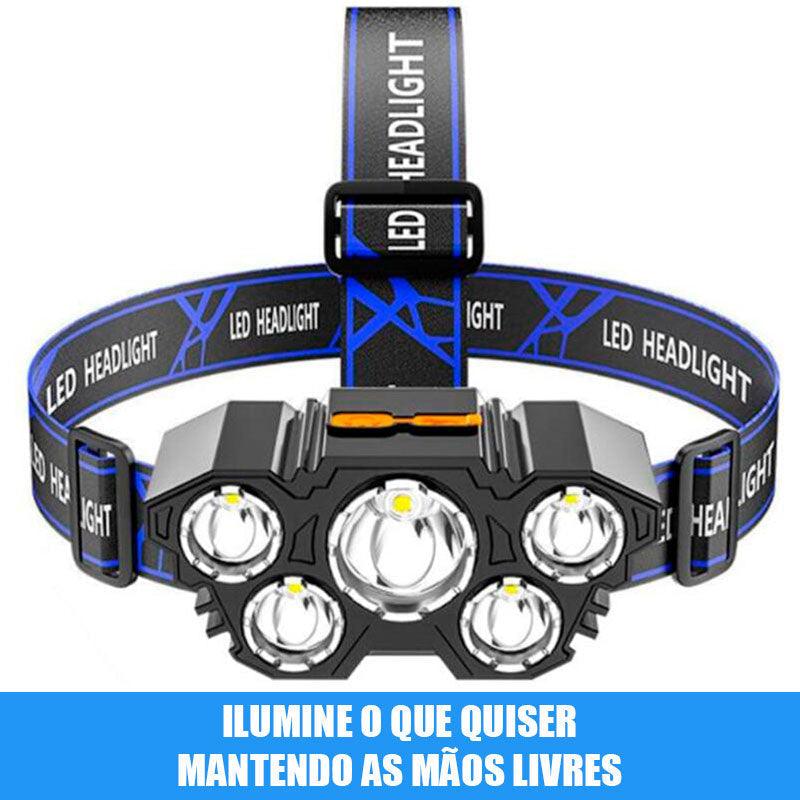 Lanterna de Cabeça Recarregável - Max Light - FlameShop