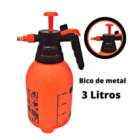 Pulverizador manual borrifador 2 ou 3 litros previa jardim com válvula - FlameShop