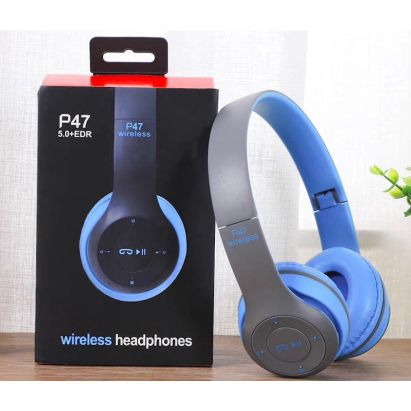 Fone P47 Headphone Sem Fio Estéreo Redução de Ruídos Bluetooth 5.0 Universal - FlameShop