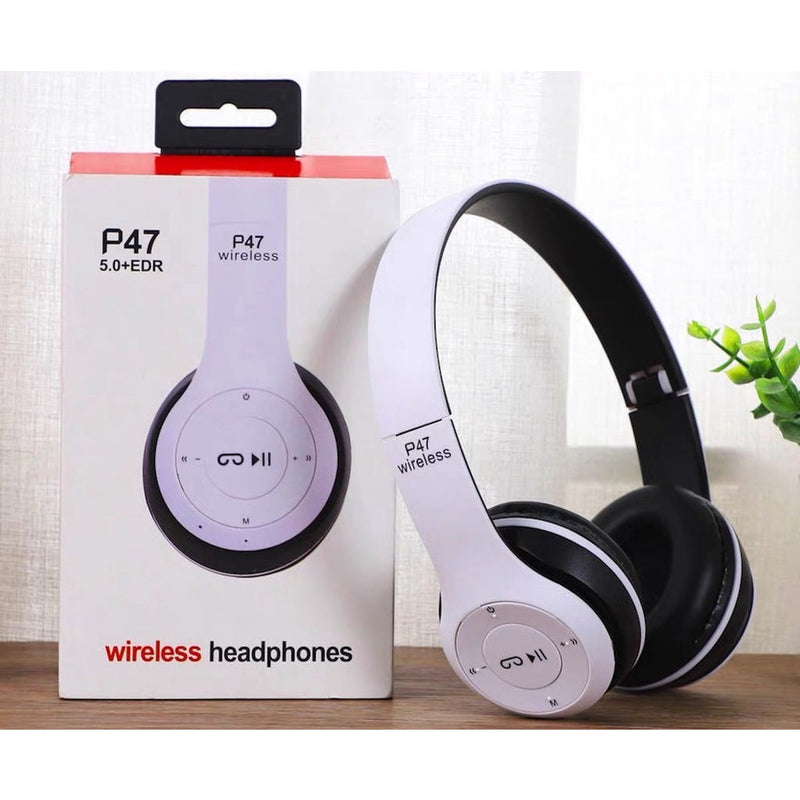 Fone P47 Headphone Sem Fio Estéreo Redução de Ruídos Bluetooth 5.0 Universal - FlameShop