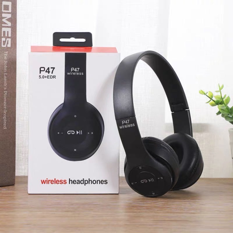 Fone P47 Headphone Sem Fio Estéreo Redução de Ruídos Bluetooth 5.0 Universal - FlameShop