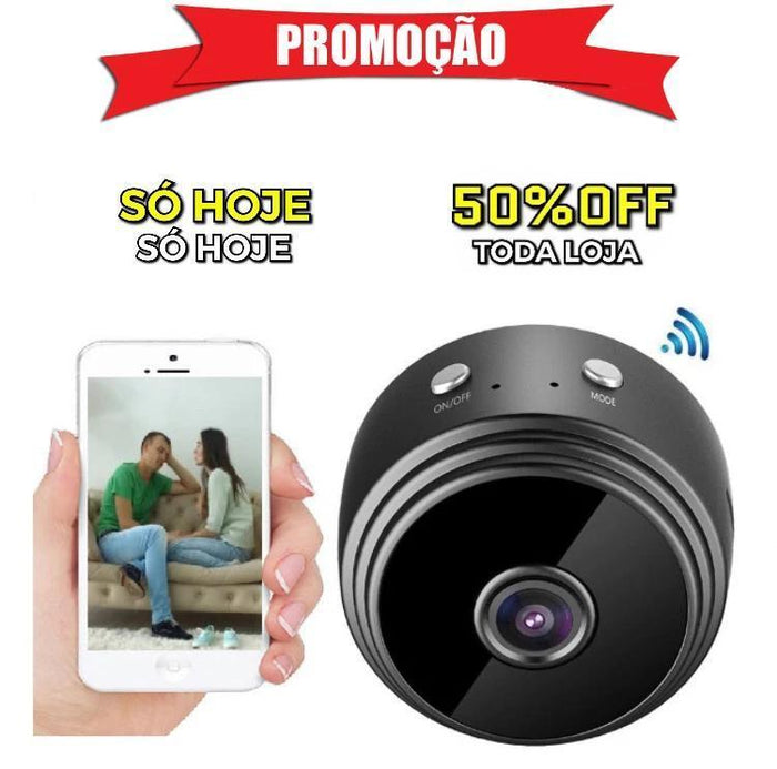 Mini Câmera de Segurança Portátil Wifi HD 1080P Alta Definição - Profilm™ - FlameShop