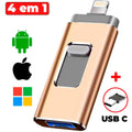 Pen Drive Para Celular 4 em 1 Phone Connect - iOS, Android e PC - FlameShop