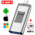 Pen Drive Para Celular 4 em 1 Phone Connect - iOS, Android e PC - FlameShop