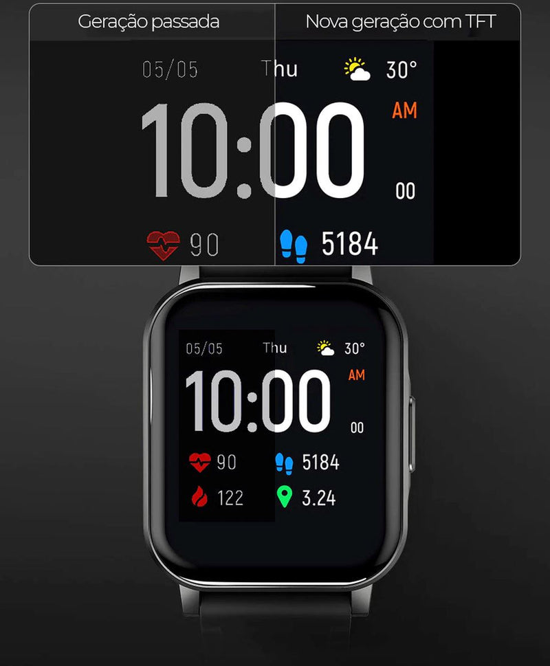 Smartwatch à Prova d'água Completo - Haylou - FlameShop